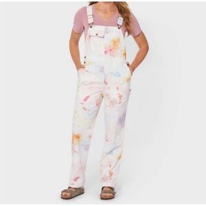 The Duluth Trading Company Wild Card Cotton Canvas Bib Overalls Large Regular